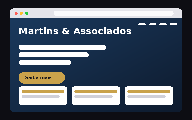 Exemplo de site para escritório de advocacia