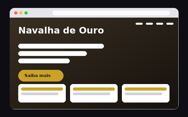 Exemplo de site para barbearia