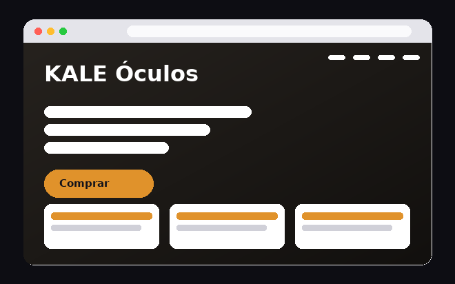 Exemplo de loja virtual de óculos de sol
